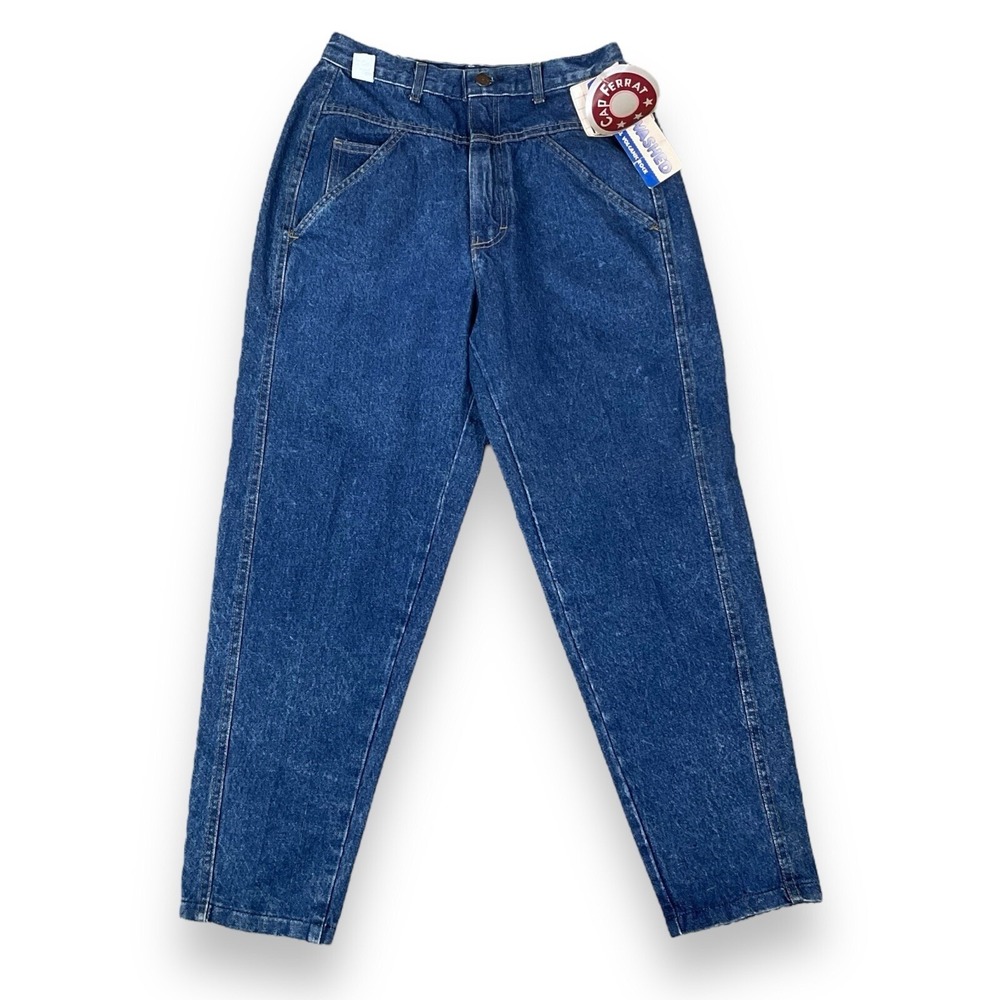 Cap Ferrat Jeans Womens Size 14 (ACT 28x27) Blue High Waisted Tapered USA NWT